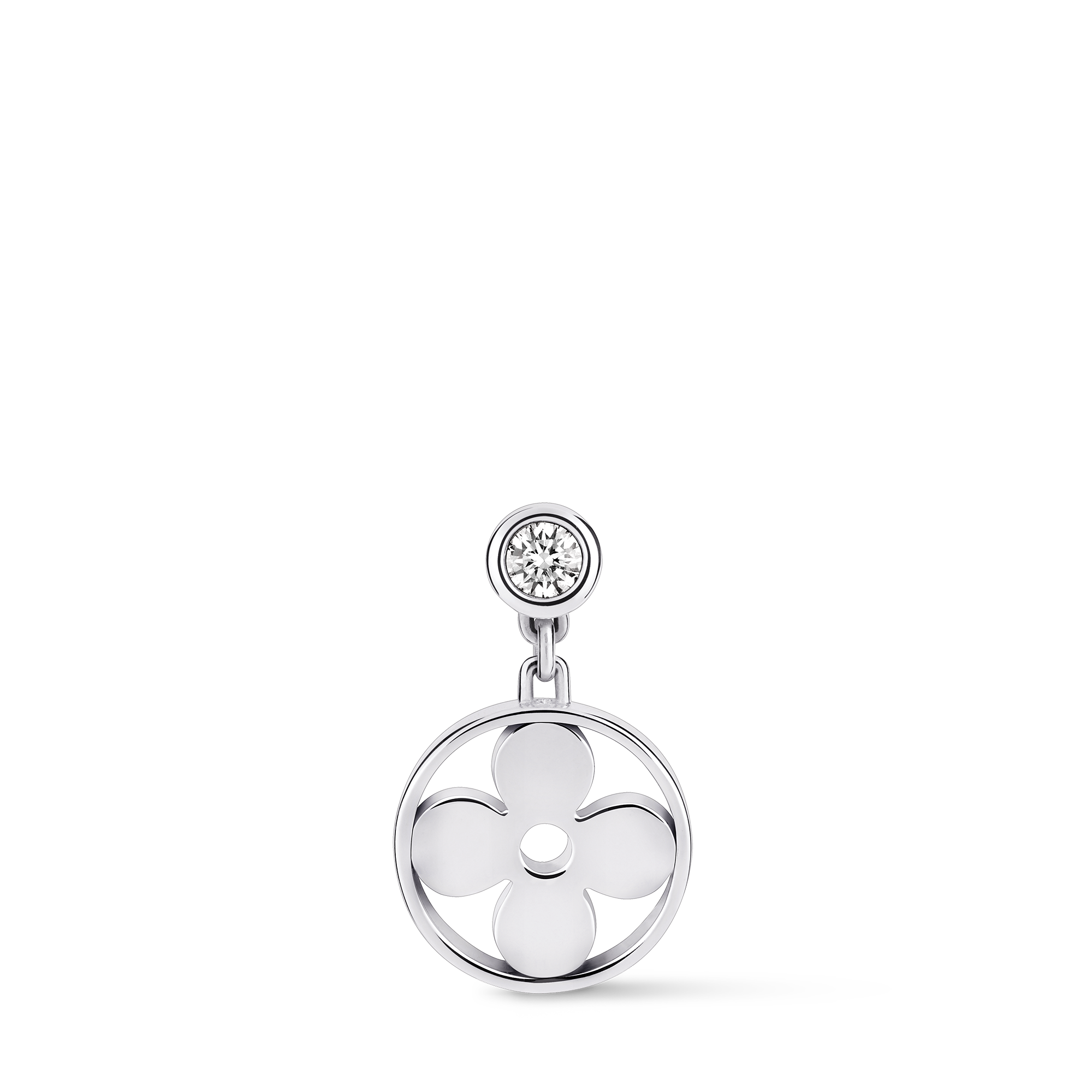 Idylle Blossom Ear Stud, White Gold And Diamond - Per Unit